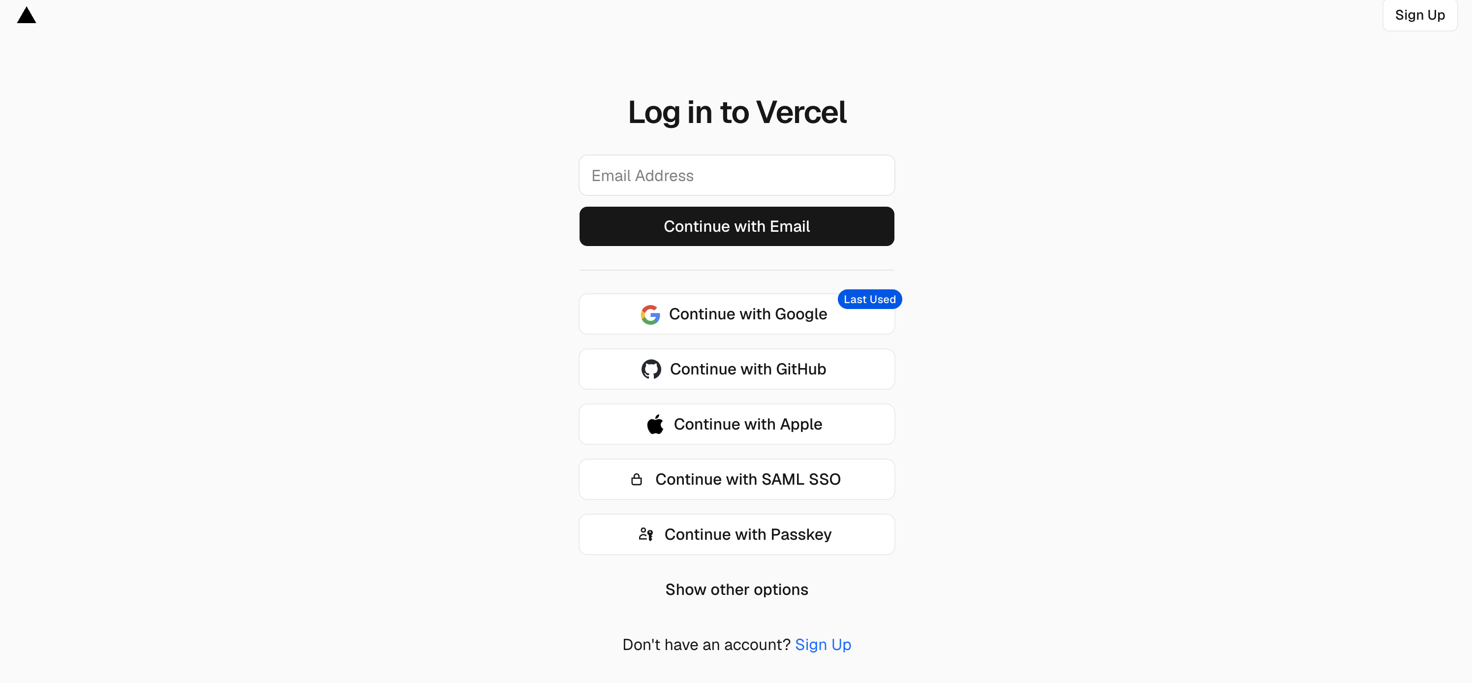 Vercel 로그인